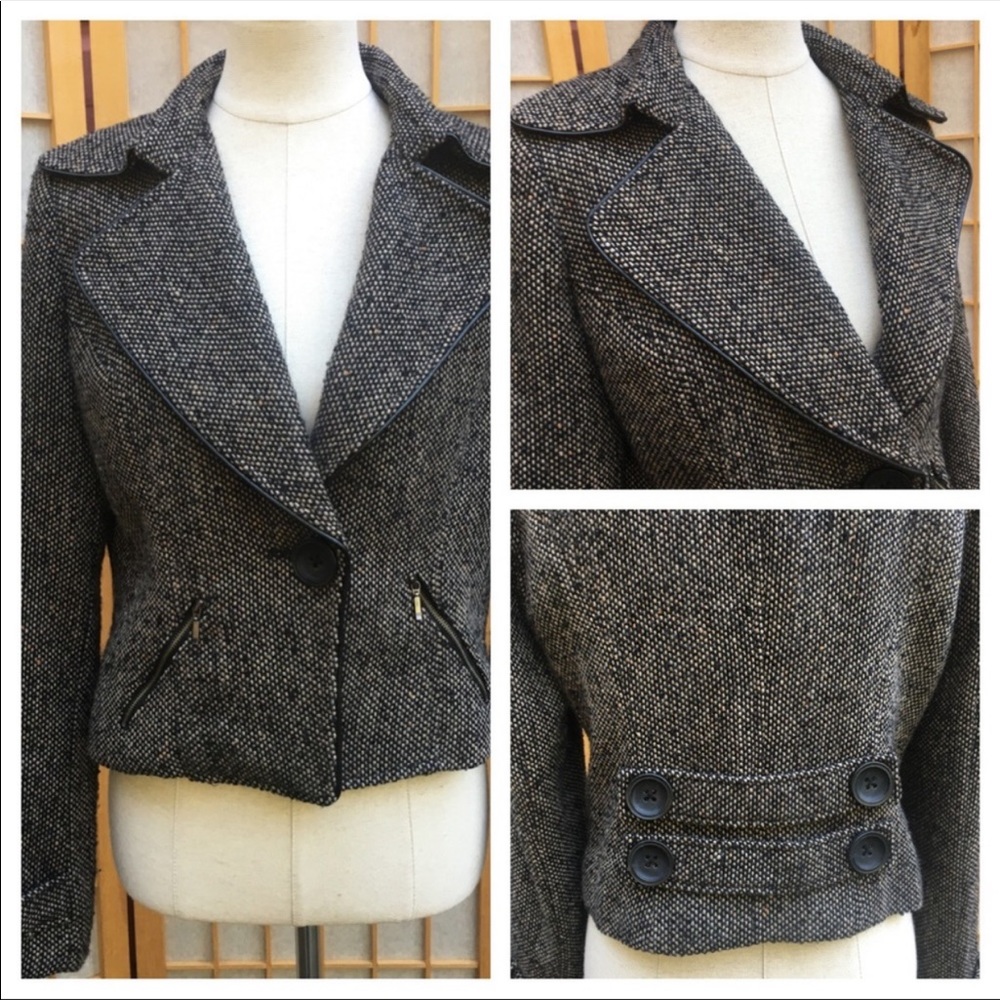 CAbi Wool Blend Cropped Jacket SZ 8
